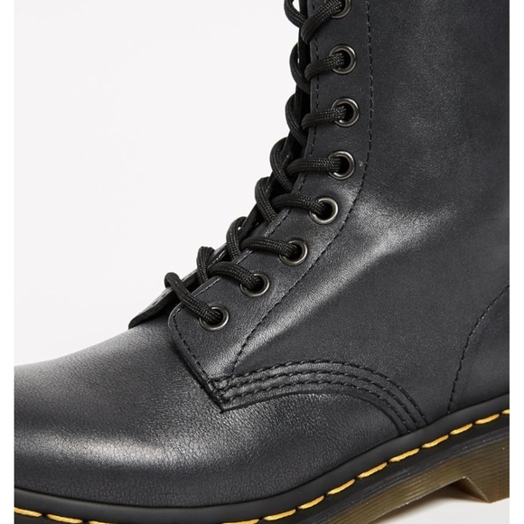 Dr. Martens Black Leather Lace-Up Boots - Picture 4 of 5